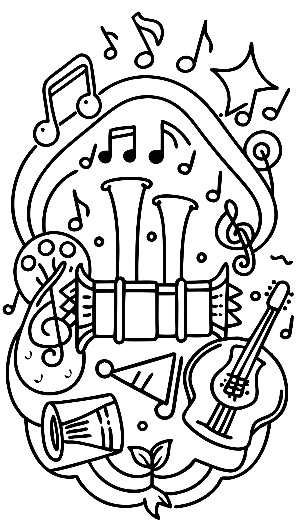 coloring pages of music